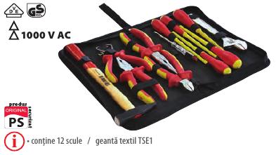Trusă pentru electrician TSE1 VDE-1000 V